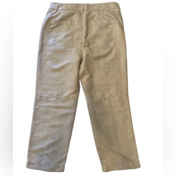 Banana Republic Factory Women’s Pants Size 18 Vegan Suede Straight Stone NWT - Picture 5 of 16